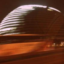New architecture in Beijing. Caught this quick pic from a taxi of the Wangjing SOHO building.