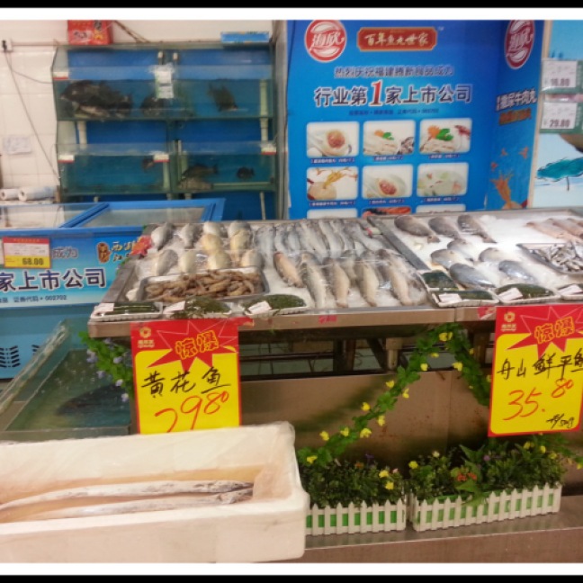 Lots of fresh fish options at our local supermarket, just not for us