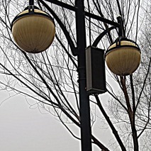 Streetlights throughout the park also boast speakers