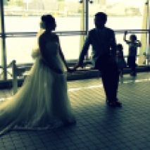 Wedding photos aboard the ferry